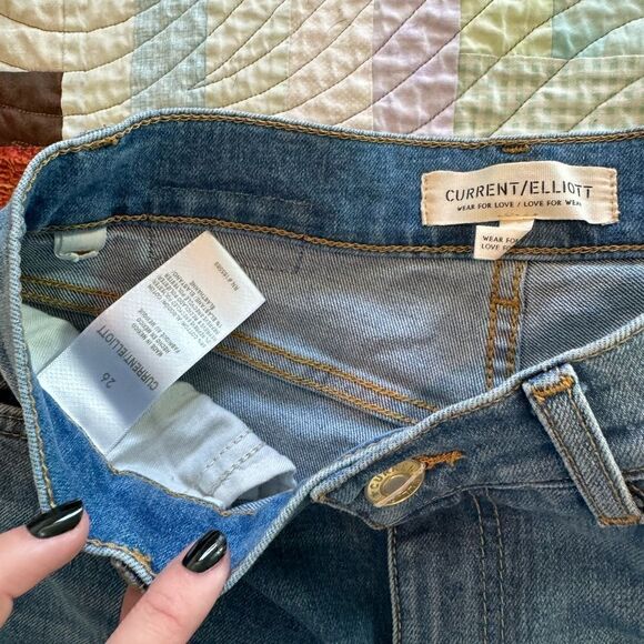 NWT Current/Elliott The Boulevard Mid Rise Crop Boot Jean - Picture 2 of 5